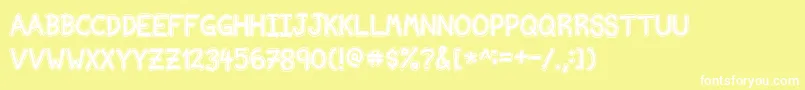 NvscriptEdb Font – White Fonts on Yellow Background