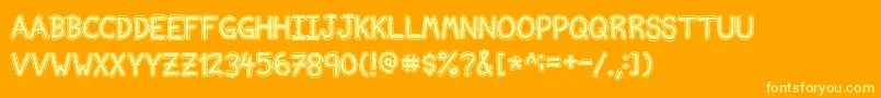 NvscriptEdb Font – Yellow Fonts on Orange Background