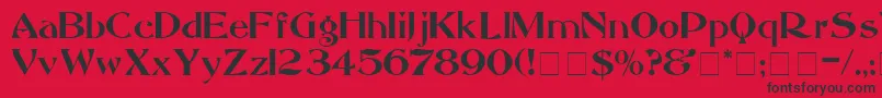 MandritaDisplaySsi Font – Black Fonts on Red Background