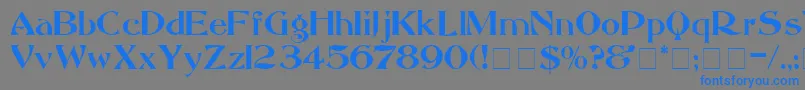 フォントMandritaDisplaySsi – 灰色の背景に青い文字