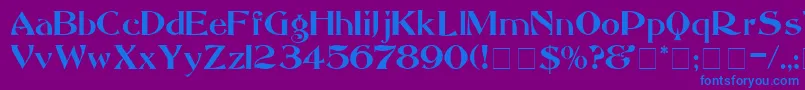 MandritaDisplaySsi Font – Blue Fonts on Purple Background