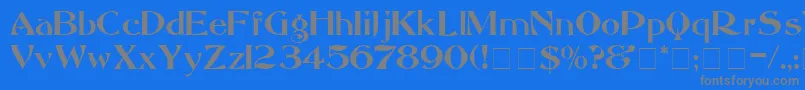 フォントMandritaDisplaySsi – 青い背景に灰色の文字