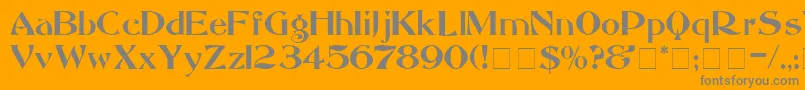 MandritaDisplaySsi Font – Gray Fonts on Orange Background