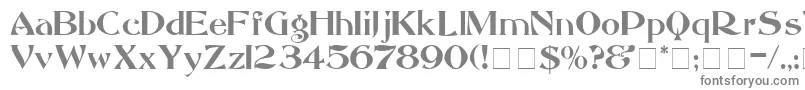 フォントMandritaDisplaySsi – 白い背景に灰色の文字