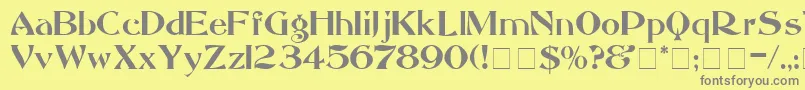 フォントMandritaDisplaySsi – 黄色の背景に灰色の文字