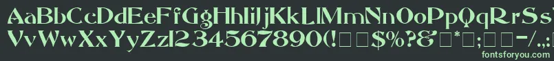 フォントMandritaDisplaySsi – 黒い背景に緑の文字