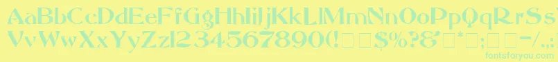 MandritaDisplaySsi Font – Green Fonts on Yellow Background