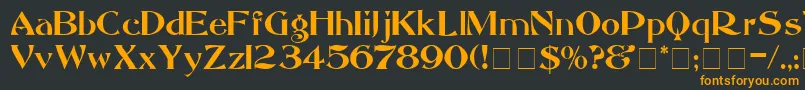 フォントMandritaDisplaySsi – 黒い背景にオレンジの文字