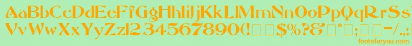 MandritaDisplaySsi Font – Orange Fonts on Green Background