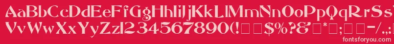 MandritaDisplaySsi Font – Pink Fonts on Red Background