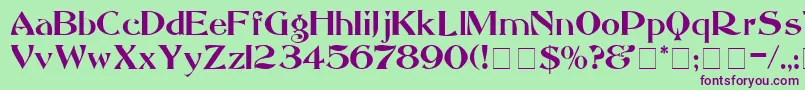 MandritaDisplaySsi Font – Purple Fonts on Green Background