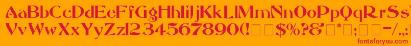 フォントMandritaDisplaySsi – オレンジの背景に赤い文字