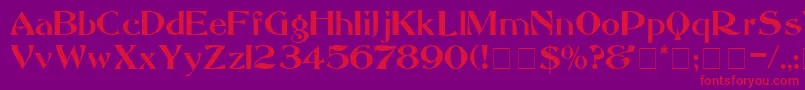 MandritaDisplaySsi Font – Red Fonts on Purple Background