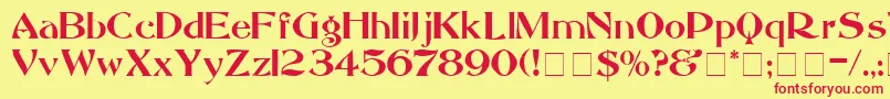 MandritaDisplaySsi Font – Red Fonts on Yellow Background