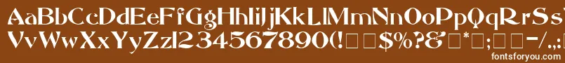 フォントMandritaDisplaySsi – 茶色の背景に白い文字