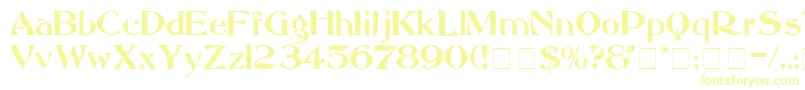 MandritaDisplaySsi Font – Yellow Fonts on White Background