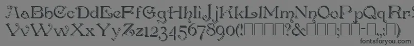 PenshurstShadow Font – Black Fonts on Gray Background