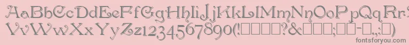 PenshurstShadow Font – Gray Fonts on Pink Background