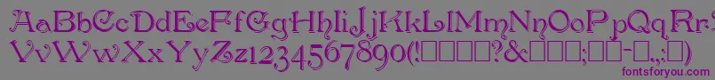 PenshurstShadow Font – Purple Fonts on Gray Background