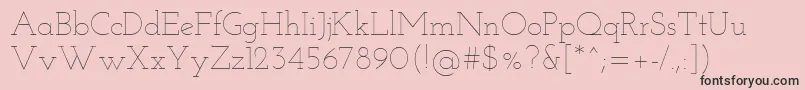 JosefinSlabThin Font – Black Fonts on Pink Background