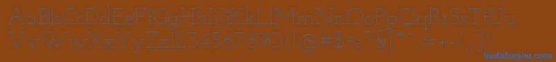 JosefinSlabThin Font – Blue Fonts on Brown Background