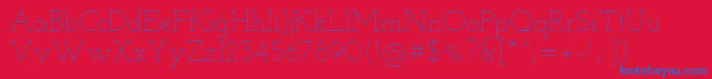 JosefinSlabThin Font – Blue Fonts on Red Background