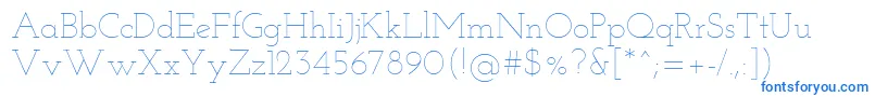 JosefinSlabThin-fontti – siniset fontit valkoisella taustalla