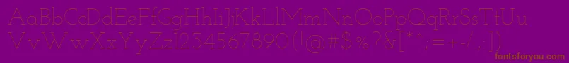 JosefinSlabThin Font – Brown Fonts on Purple Background