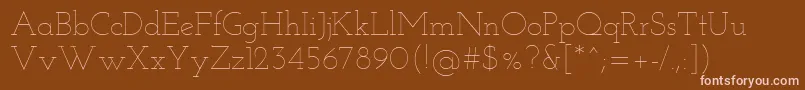 JosefinSlabThin Font – Pink Fonts on Brown Background