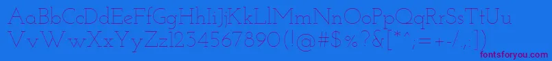 JosefinSlabThin Font – Purple Fonts on Blue Background