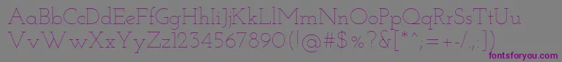 JosefinSlabThin Font – Purple Fonts on Gray Background