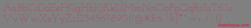 JosefinSlabThin Font – Red Fonts on Gray Background