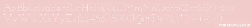 JosefinSlabThin Font – White Fonts on Pink Background