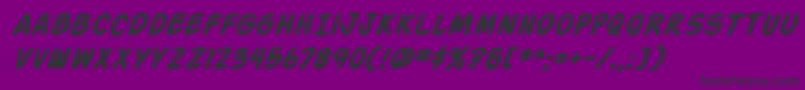 ActionManBoldItalic Font – Black Fonts on Purple Background