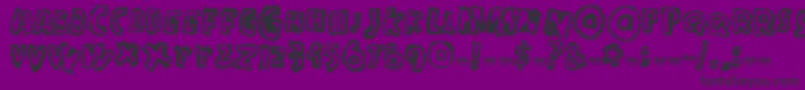 InMyHead Font – Black Fonts on Purple Background