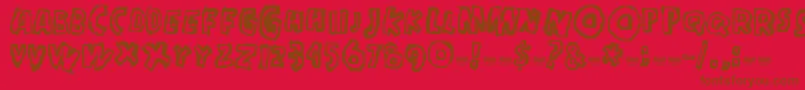 InMyHead Font – Brown Fonts on Red Background