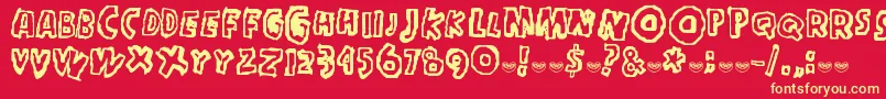 InMyHead Font – Yellow Fonts on Red Background