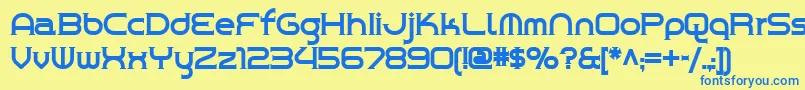 フォントChromeyellow – 青い文字が黄色の背景にあります。