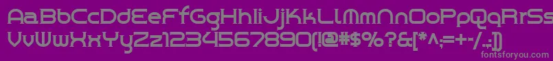 Chromeyellow-Schriftart – Graue Schriften auf violettem Hintergrund