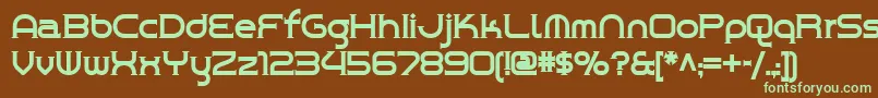 Chromeyellow-fontti – vihreät fontit ruskealla taustalla
