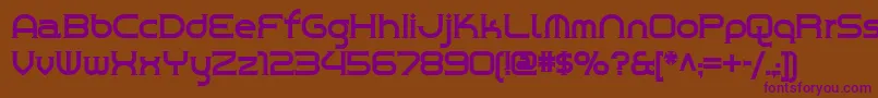 Chromeyellow Font – Purple Fonts on Brown Background