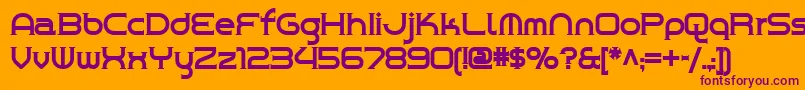 Chromeyellow Font – Purple Fonts on Orange Background