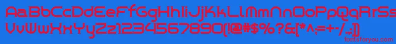Chromeyellow-fontti – punaiset fontit sinisellä taustalla