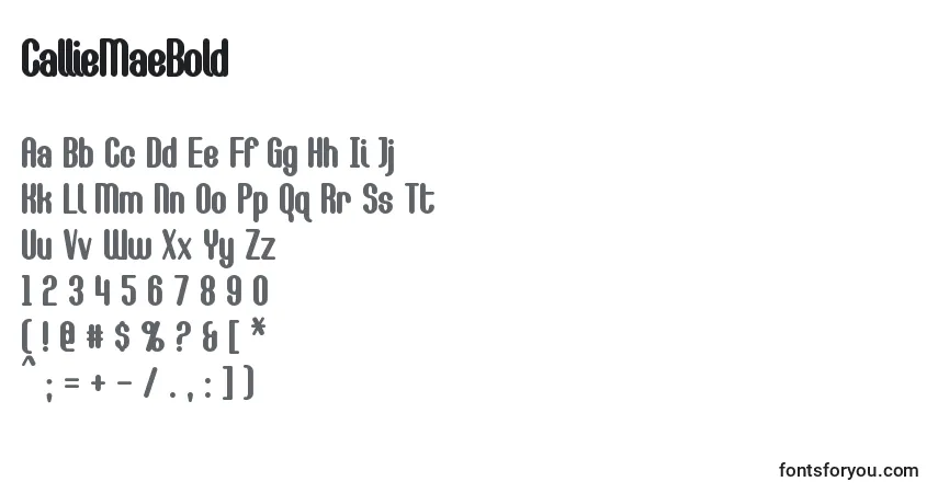 Шрифт CallieMaeBold – алфавит, цифры, специальные символы