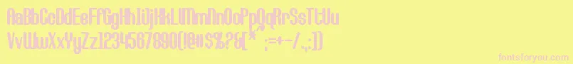 CallieMaeBold Font – Pink Fonts on Yellow Background