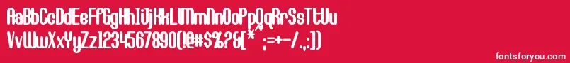 CallieMaeBold Font – White Fonts on Red Background