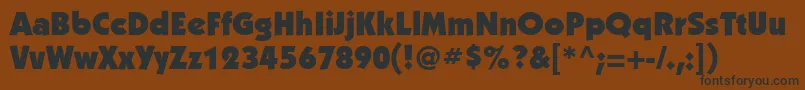 KabelbttUltra Font – Black Fonts on Brown Background