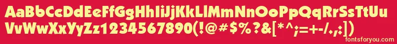 KabelbttUltra Font – Yellow Fonts on Red Background