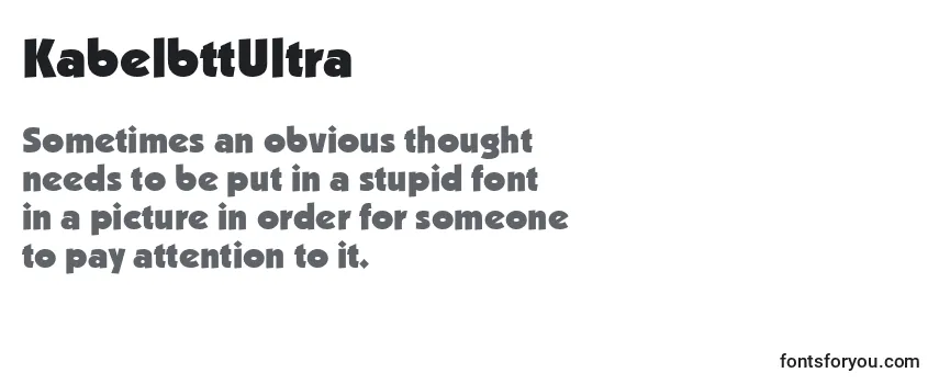 Review of the KabelbttUltra Font