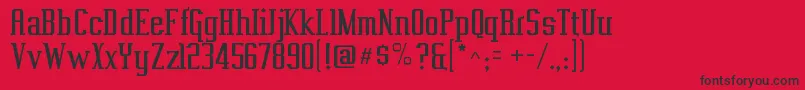 VahikaRegular Font – Black Fonts on Red Background